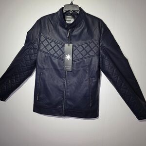 Men's Navy Quilted Jacket